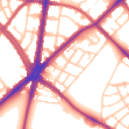 Daytime road noise heatmap for SM5 1BP