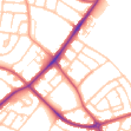 Daytime road noise heatmap for SM5 1EW