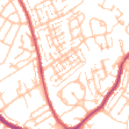 Daytime road noise heatmap for SM5 2AL