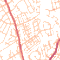 Daytime road noise heatmap for SM5 2AQ
