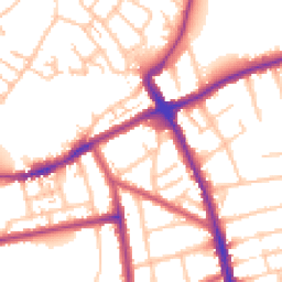 Daytime road noise heatmap for SM5 3EH