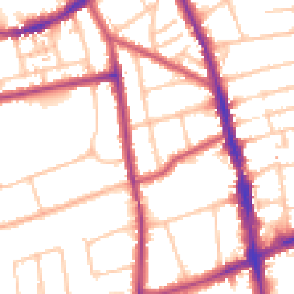 Daytime road noise heatmap for SM6 0BA