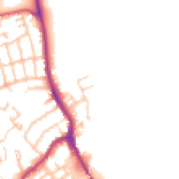 Daytime road noise heatmap for SM6 7HL