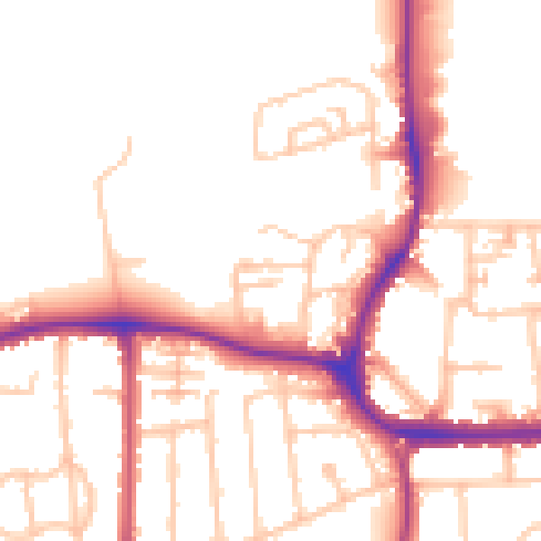 Daytime road noise heatmap for SM6 7NQ