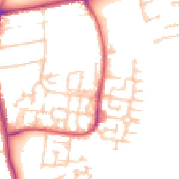 Daytime road noise heatmap for SM6 9JR
