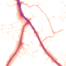 Daytime road noise heatmap for SN11 0BA