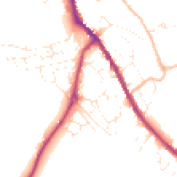 Daytime road noise heatmap for SN11 0BX
