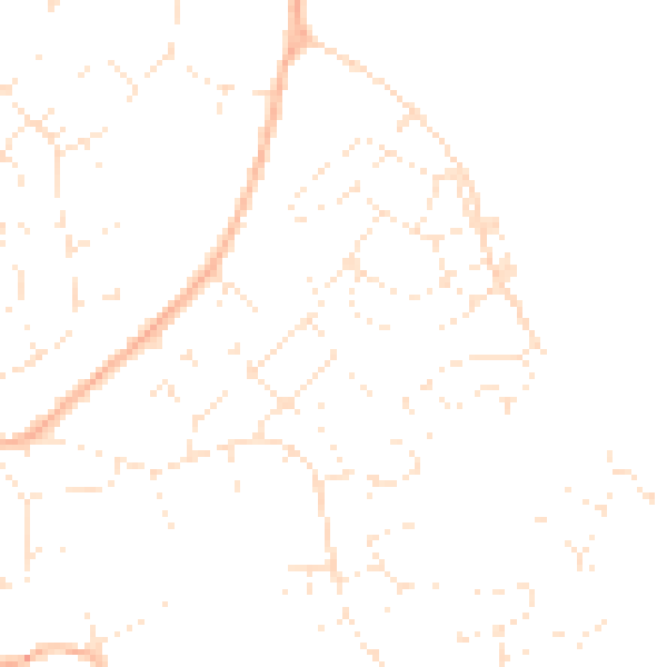 Daytime road noise heatmap for SN11 8BU