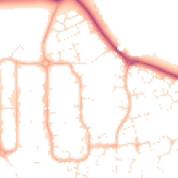 Daytime road noise heatmap for SN12 6SF