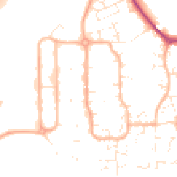 Daytime road noise heatmap for SN12 6SJ