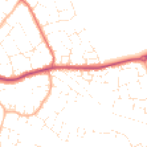 Daytime road noise heatmap for SN12 7GE