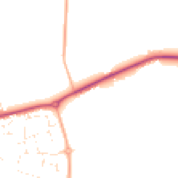 Daytime road noise heatmap for SN12 7QS