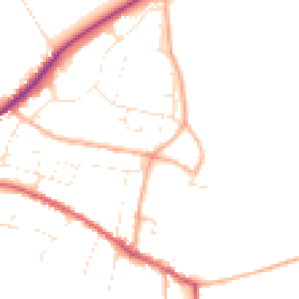 Daytime road noise heatmap for SN13 0AT