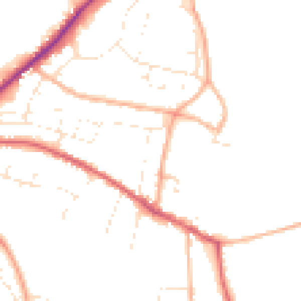 Daytime road noise heatmap for SN13 0BP