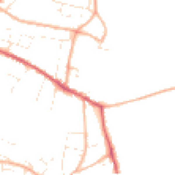 Daytime road noise heatmap for SN13 0HB