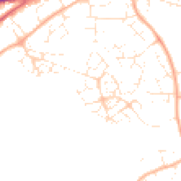 Daytime road noise heatmap for SN13 9FS