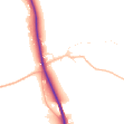 Daytime road noise heatmap for SN14 6BE