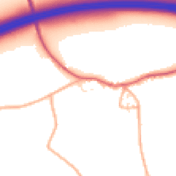 Daytime road noise heatmap for SN14 7PD