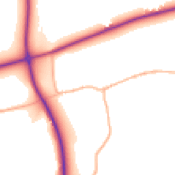 Daytime road noise heatmap for SN14 8JT