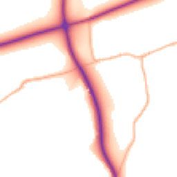 Daytime road noise heatmap for SN14 8JZ