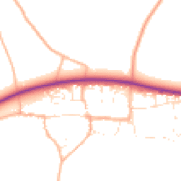 Daytime road noise heatmap for SN14 8LN