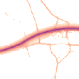 Daytime road noise heatmap for SN14 8LY