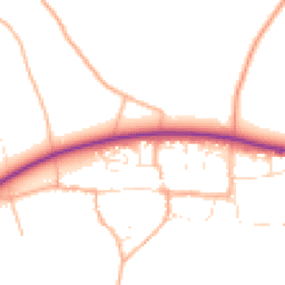 Daytime road noise heatmap for SN14 8PW