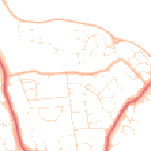 Daytime road noise heatmap for SN15 1AQ