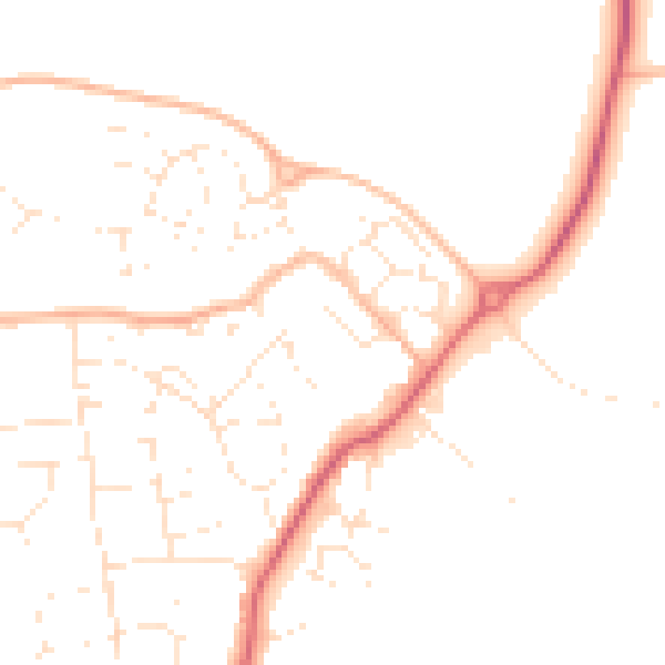 Daytime road noise heatmap for SN15 1BQ