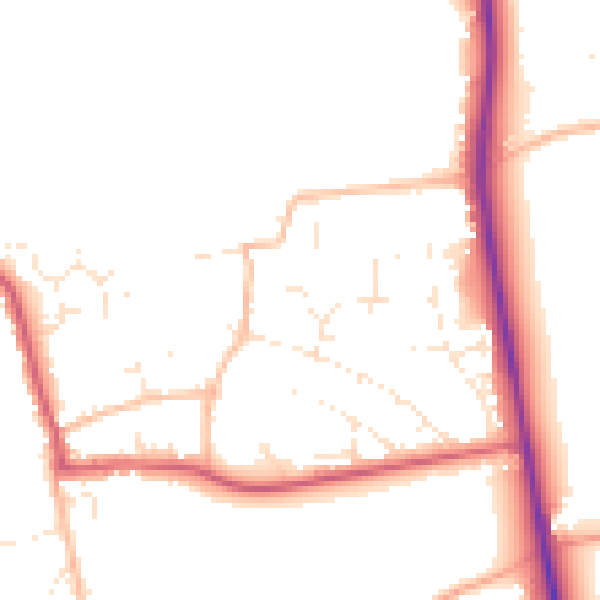 Daytime road noise heatmap for SN4 0PA