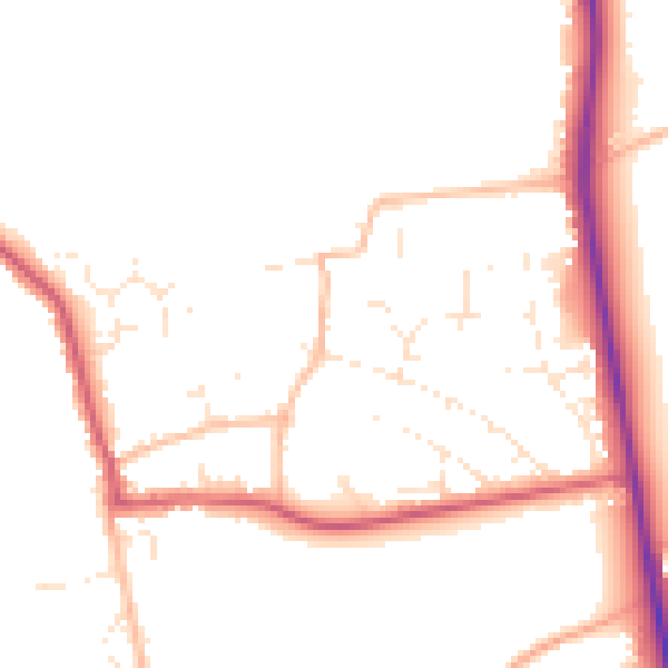 Daytime road noise heatmap for SN4 0PJ