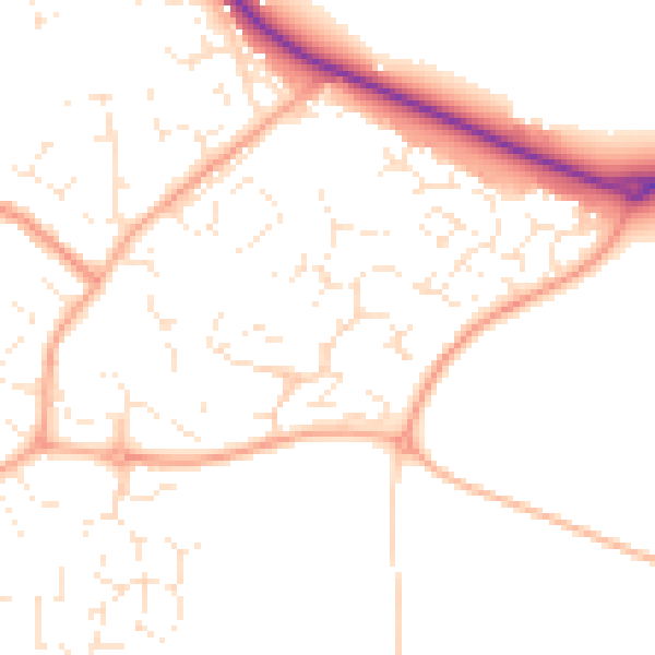 Daytime road noise heatmap for SN4 8LU