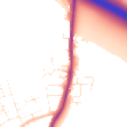 Daytime road noise heatmap for SN4 9SE