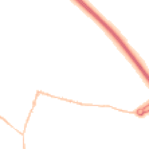 Night-time road noise heatmap for SN6 6BZ