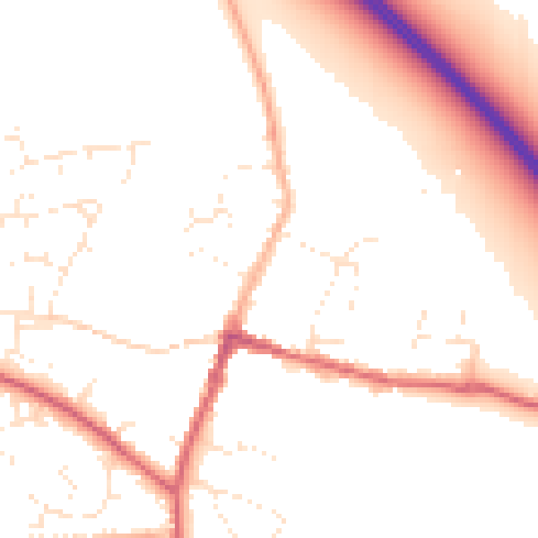 Daytime road noise heatmap for SN6 6DF