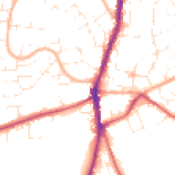 Daytime road noise heatmap for SN6 7EW
