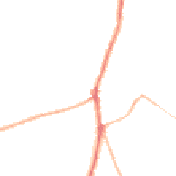 Night-time road noise heatmap for SN6 7EW