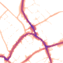 Daytime road noise heatmap for SN8 1AW