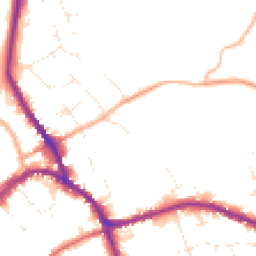 Daytime road noise heatmap for SN8 1AY