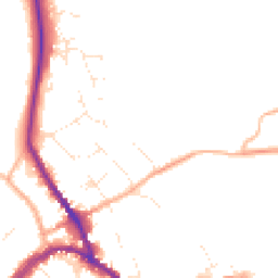 Daytime road noise heatmap for SN8 1BD