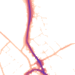 Daytime road noise heatmap for SN8 1BL