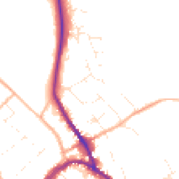 Daytime road noise heatmap for SN8 1BN