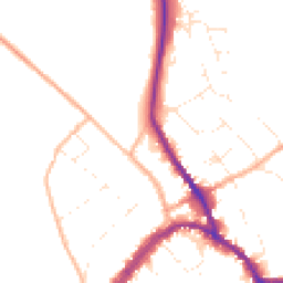 Daytime road noise heatmap for SN8 1DL