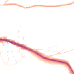 Daytime road noise heatmap for SN8 2AZ