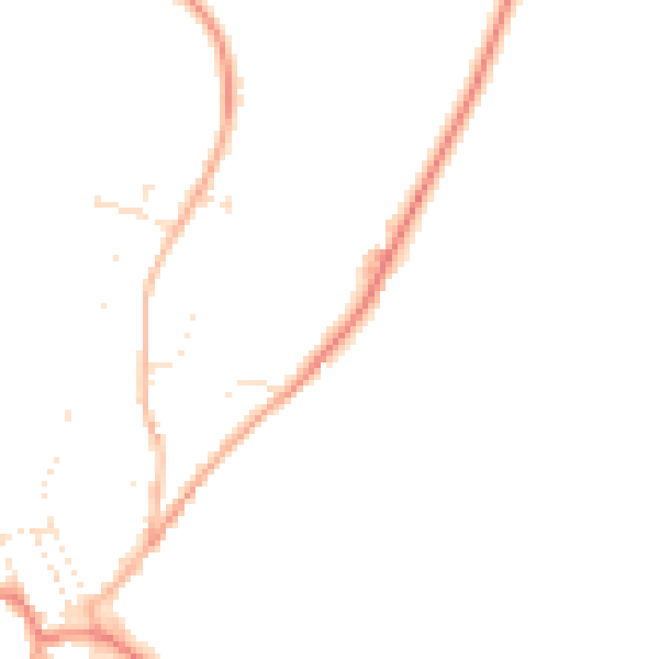 Daytime road noise heatmap for SN8 2DJ