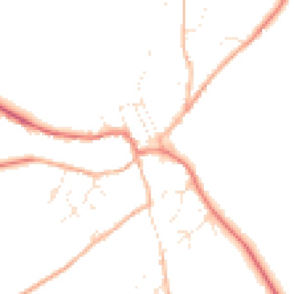 Daytime road noise heatmap for SN8 2DU