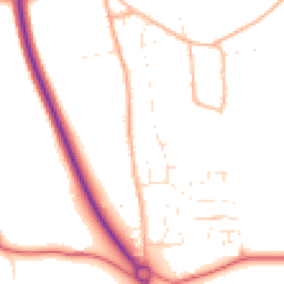Daytime road noise heatmap for SN8 3TB