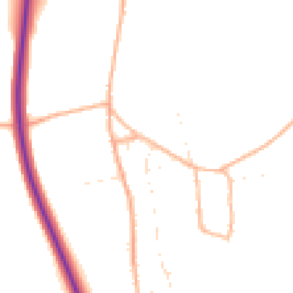 Daytime road noise heatmap for SN8 3TQ