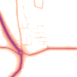 Daytime road noise heatmap for SN8 3TY