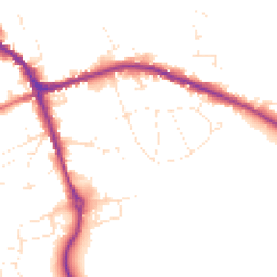 Daytime road noise heatmap for SN8 4BD